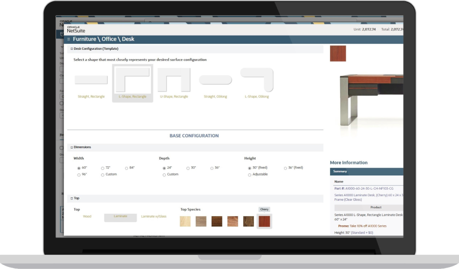 Configurator dashboard
