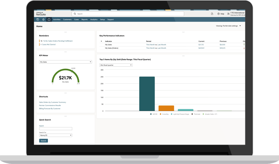 NetSuite partner home dashboard