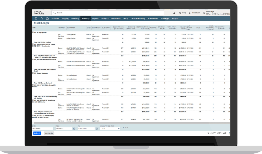 Multi-location Fulfilment dashboard