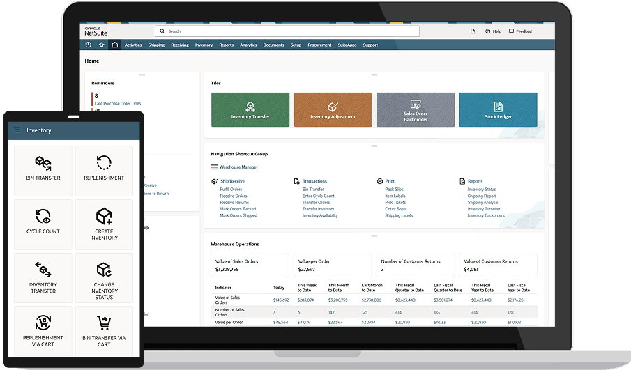mobile warehouse screenshot