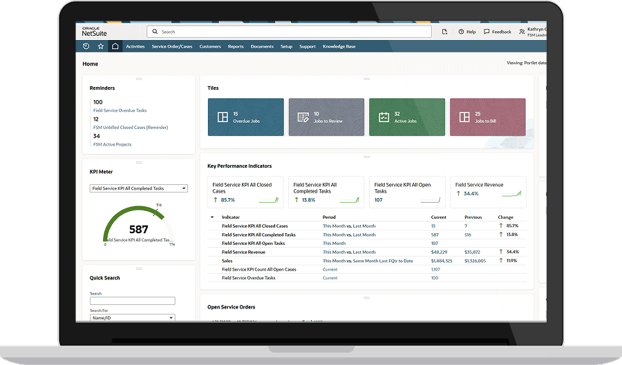NetSuite Reporting and Analytics Dashboard