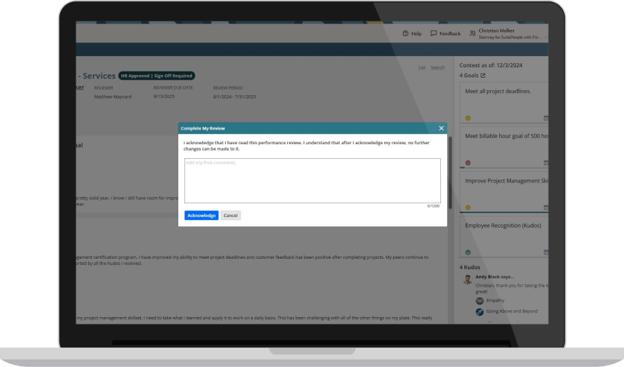 Approvals and Acknowledgements
